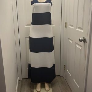 Campaigne Dresses | Maxi Dress White Blue Size S